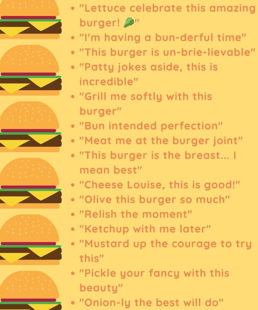 Punny Burger Captions